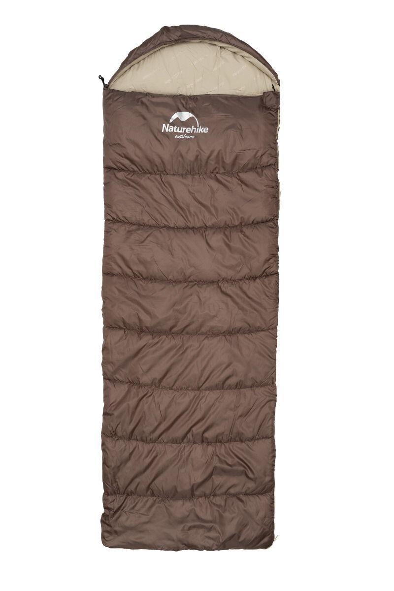 Śpiwór turystyczny Naturehike U250 NH20MSD07 190x75cm coffee lewy