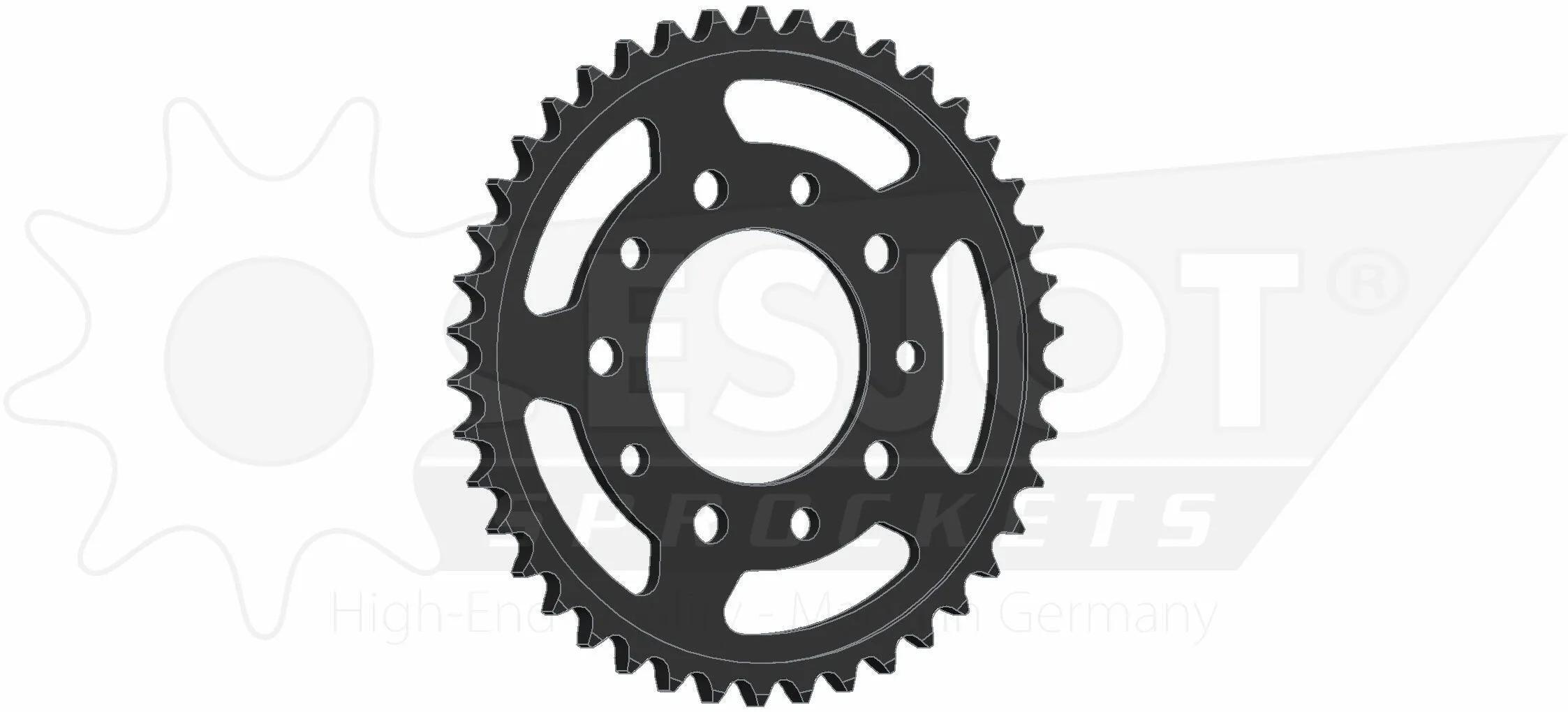 Zębatka rowerowa Esjot 530 39z stal czarna