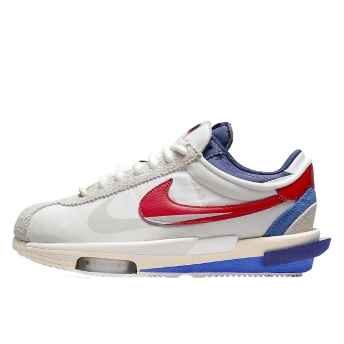 Buty do chodzenia dla dorosłych Nike Cortez 4.0 Sacai White University Red Blue