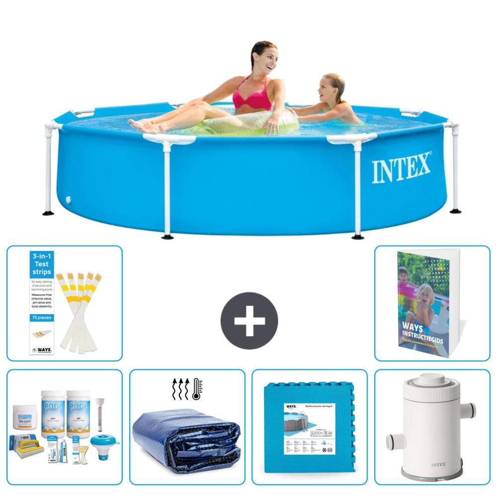 INTEX Basen ze stelażem Okrągły - 244x51 cm - 7-częściowy S14