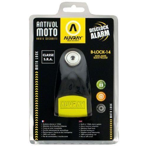 Blokada na tarczę z alarmem B-LOCK 14 - czarna / żółta AUVRAY