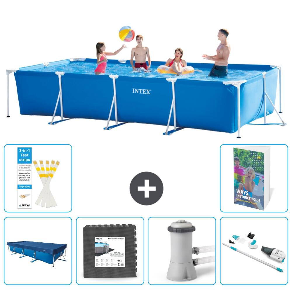 INTEX Basen ze stelażem Prostokątny - 450x220x84 cm - 7-częściowy S88