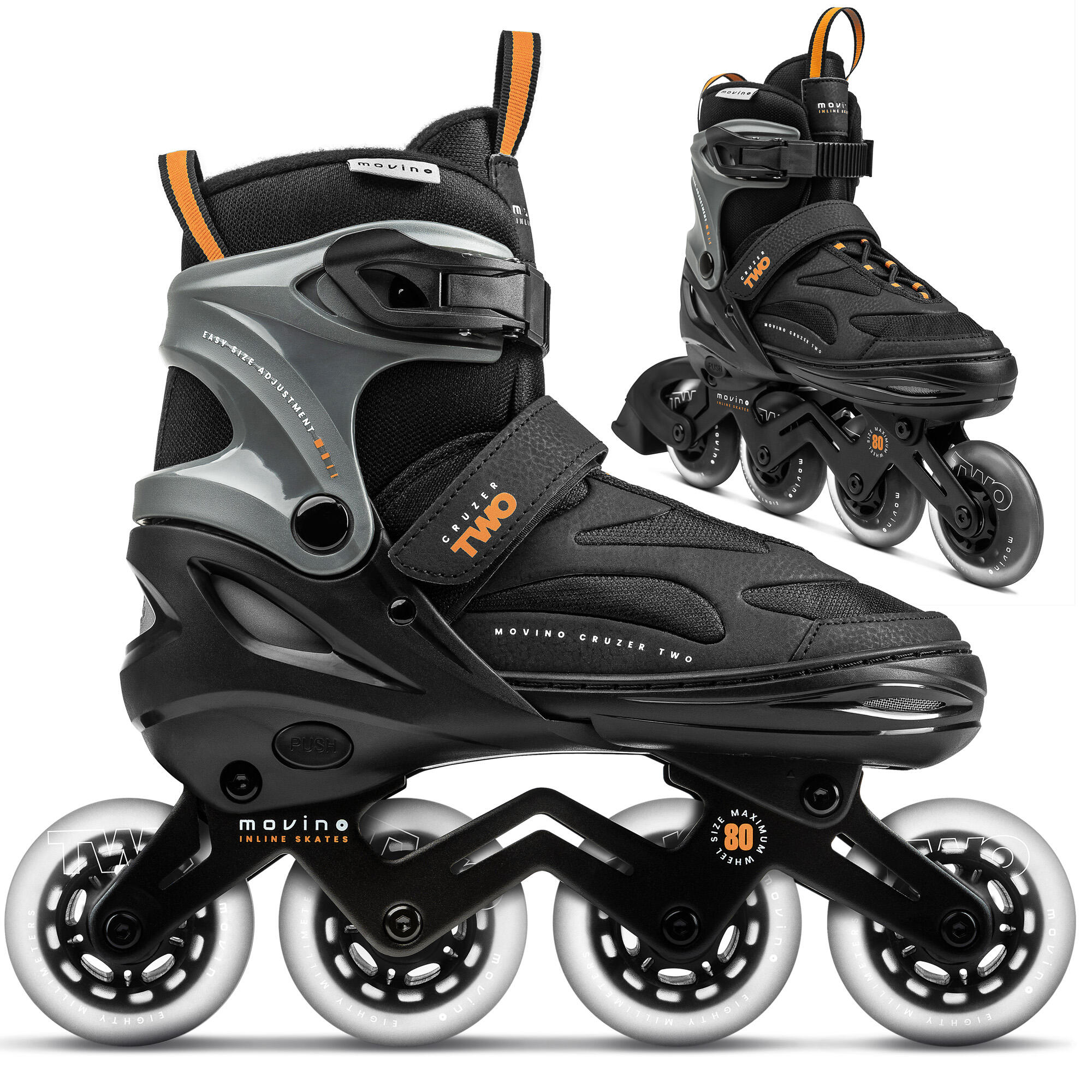 Rolki z regulacją rozmiaru movino cruzer two black