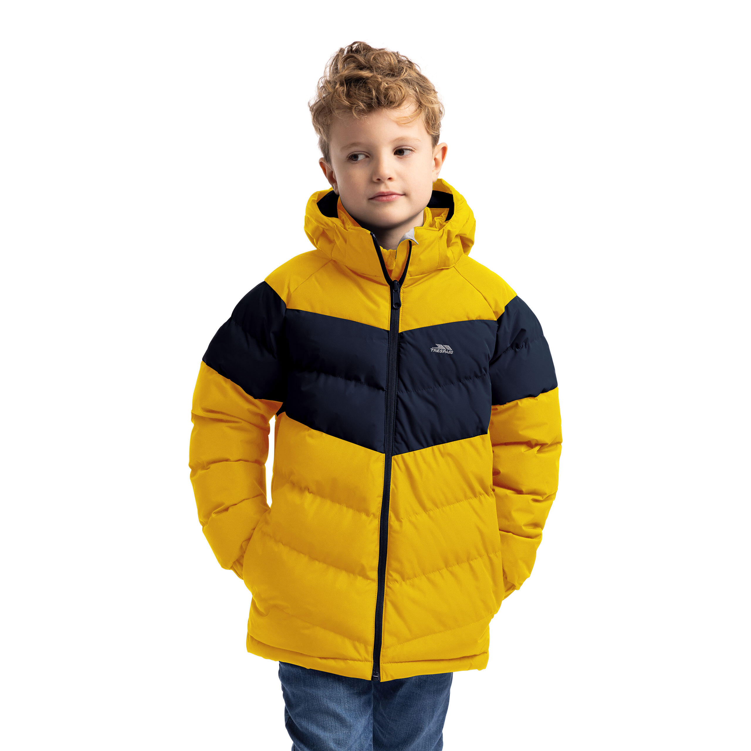 Trespass Aldery - kurtka dziecięca unisex, wyściełana, z odpinanym kapturem