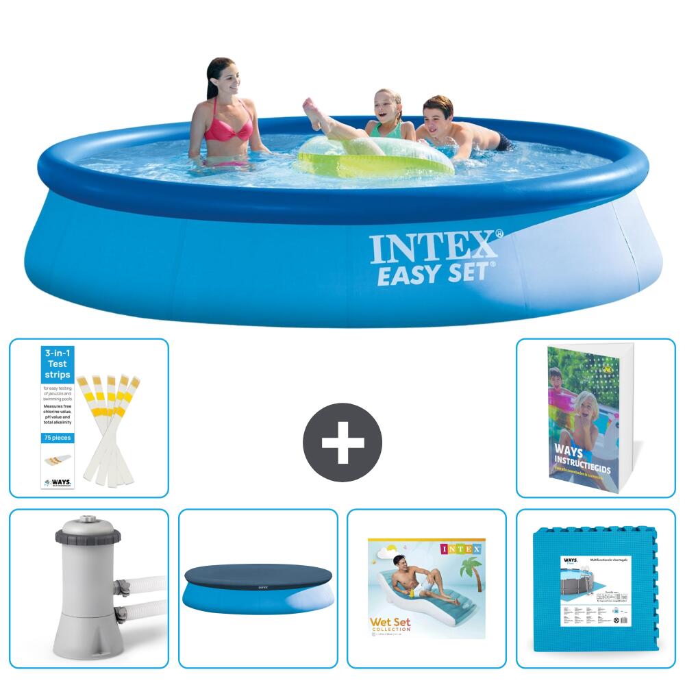 INTEX Basen Easy Set Okrągły - 396x84 cm - 7-częściowy S303