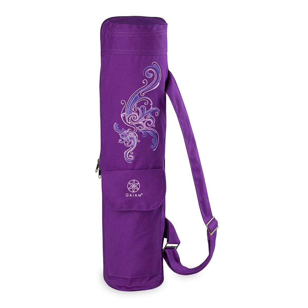 Pokrowiec na matę do jogi Gaiam z paskiem Deep Plum