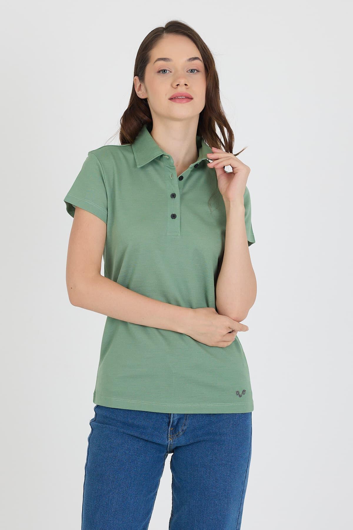 Koszulka Polo Damska 100% Merino Woolona