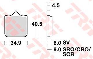 TRW MCB 829 klocki hamulcowe sintermetal zestaw przedni