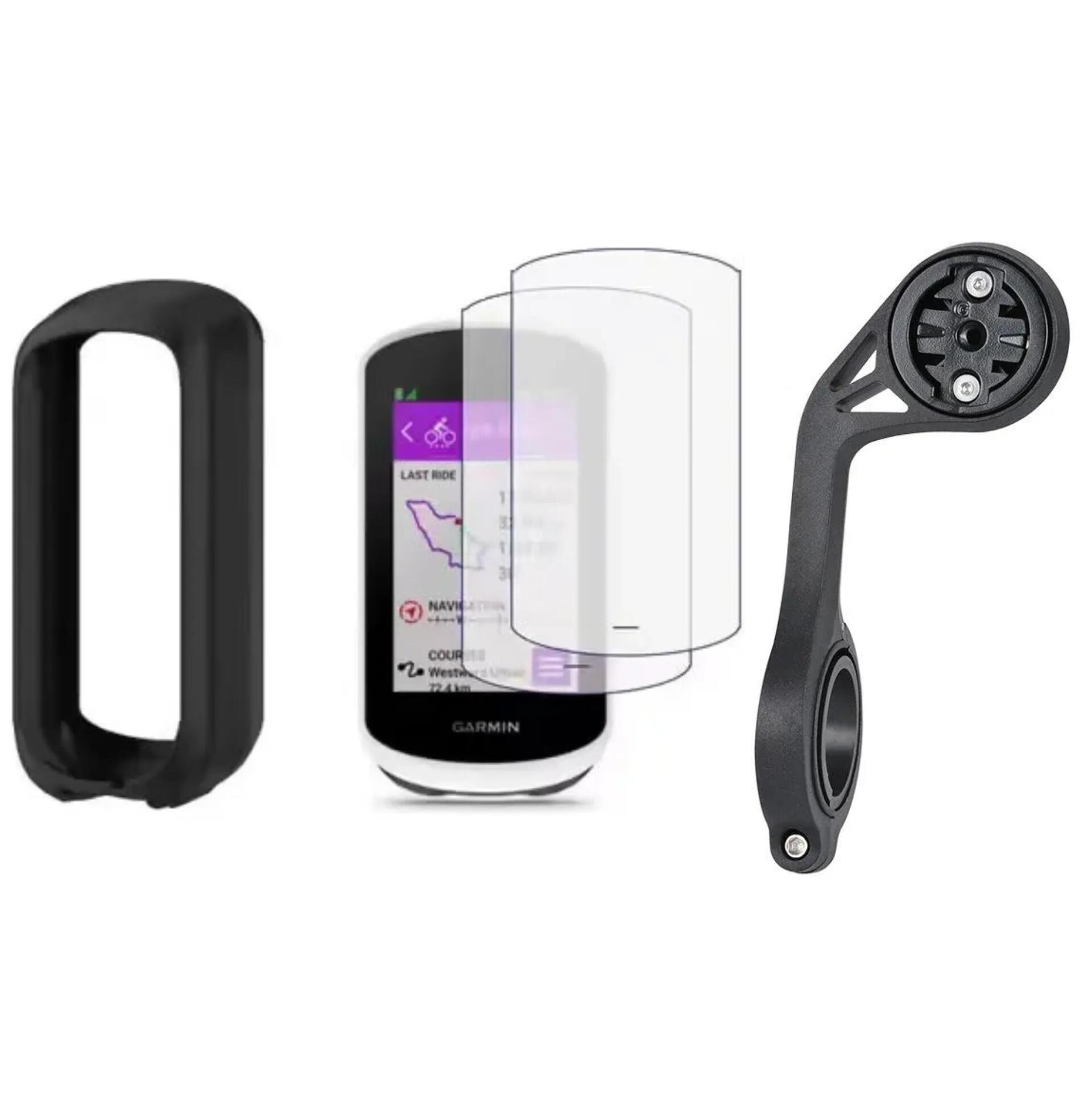 Zestaw 3-w-1 Garmin Edge Explore 2: etui silikonowe, 2 szkła, uchwyt XL