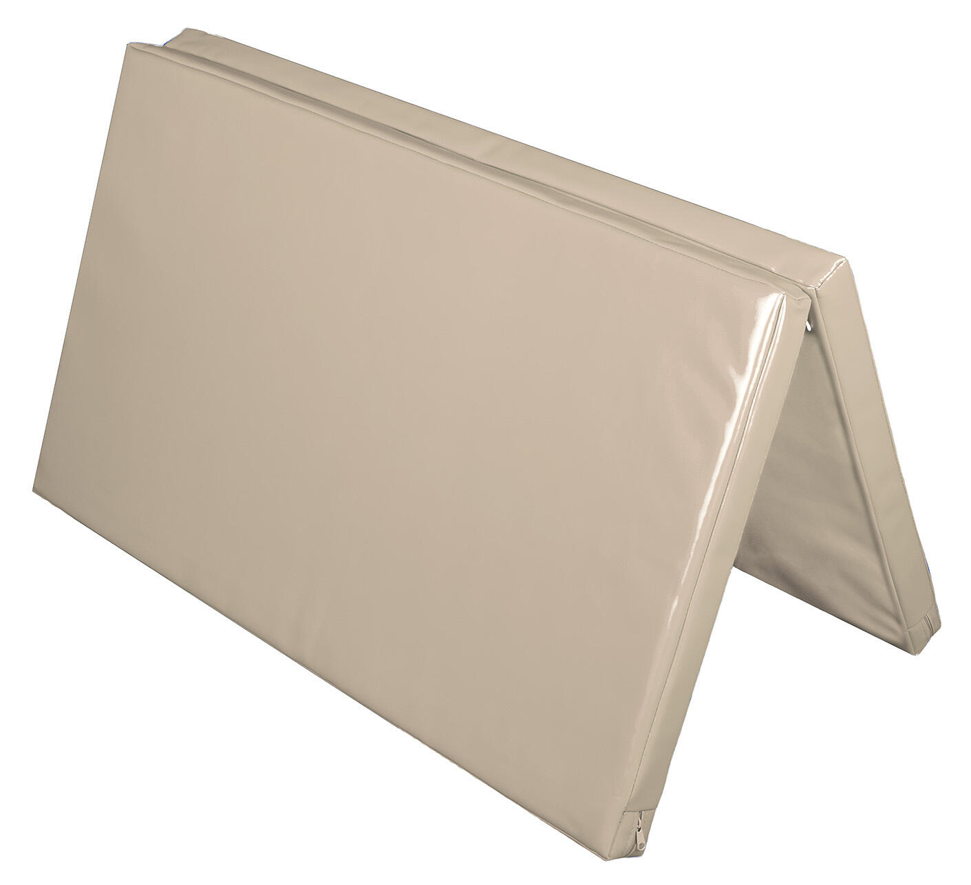 Materac dwuczęściowy z rzepami UNDERFIT 130 x 120 x 6 cm miękki beżowy