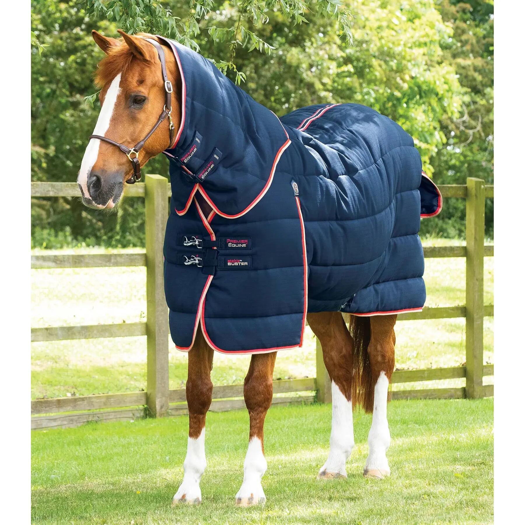 Derka stajenna dla koni z osłoną szyi Premier Equine Stable Buster 200g
