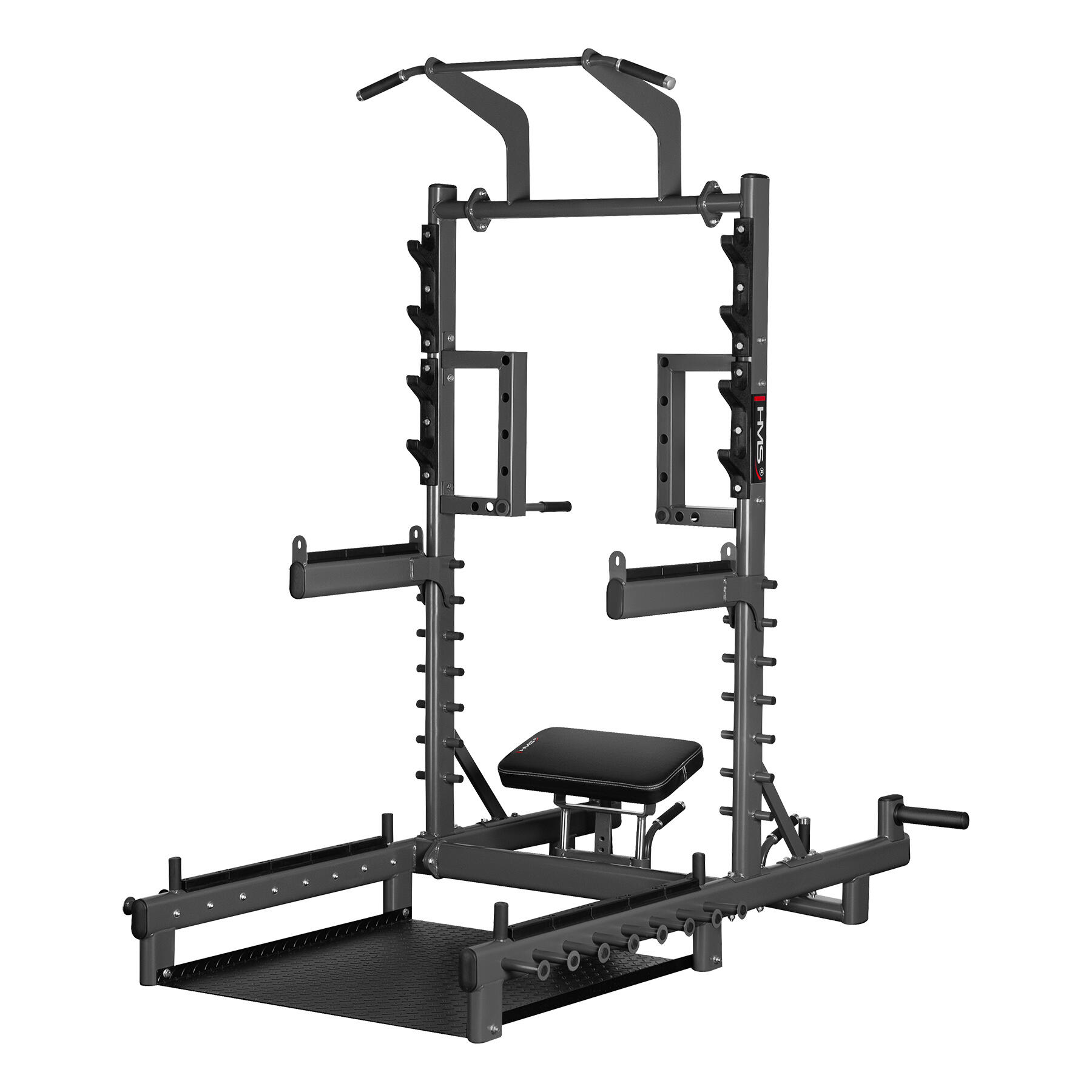 Stojak multifunkcyjny z platformą do podnoszenia ciężarów i hip thrust SMP01 HMS