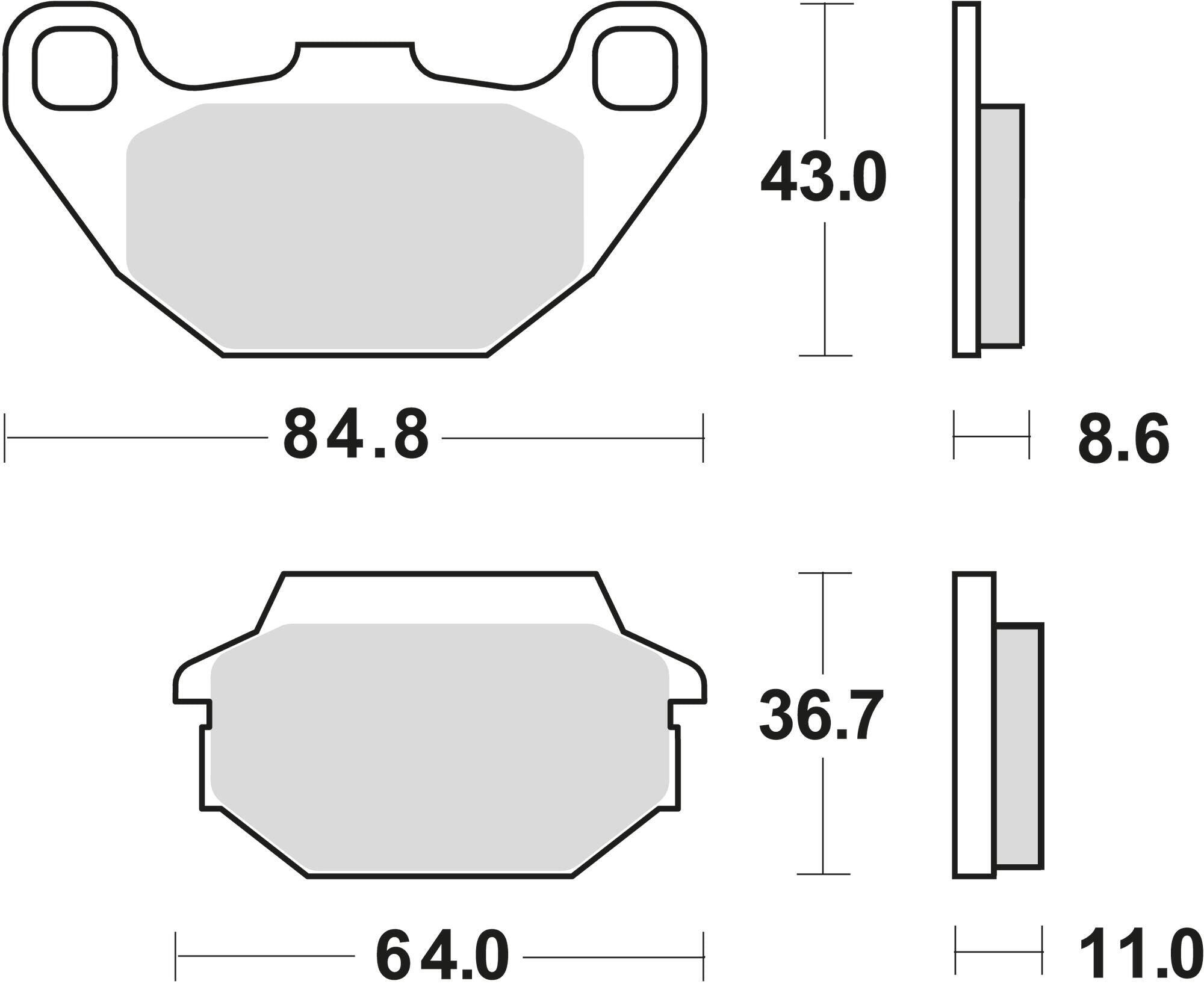 Klocki hamulcowe TRW MCB 712 SRM z materiału metalowego