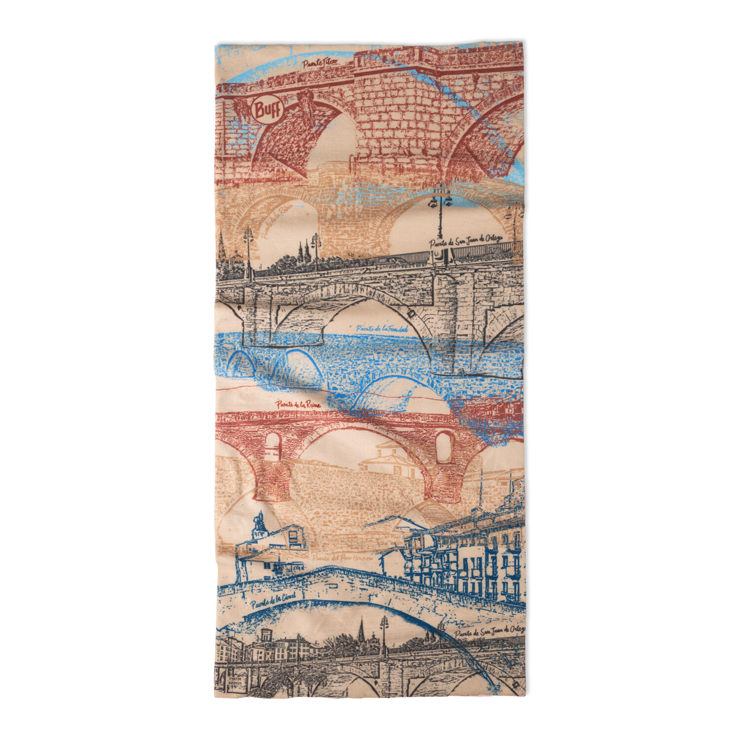 Chusta wielofunkcyjna Buff Coolnet UV - puentes cloud