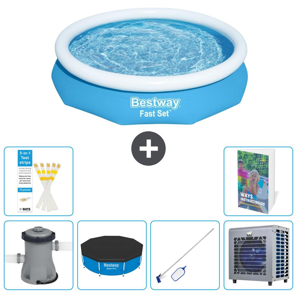 BESTWAY Basen Fast Set Okrągły - 305x66 cm - 7-częściowy S283