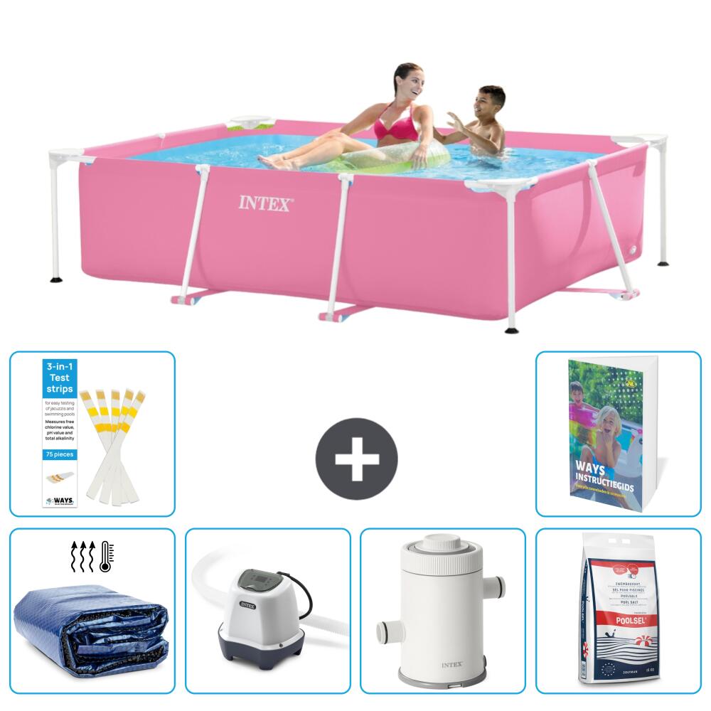 INTEX Basen ze stelażem Prostokątny - 220x150x60 cm - 7-częściowy S155