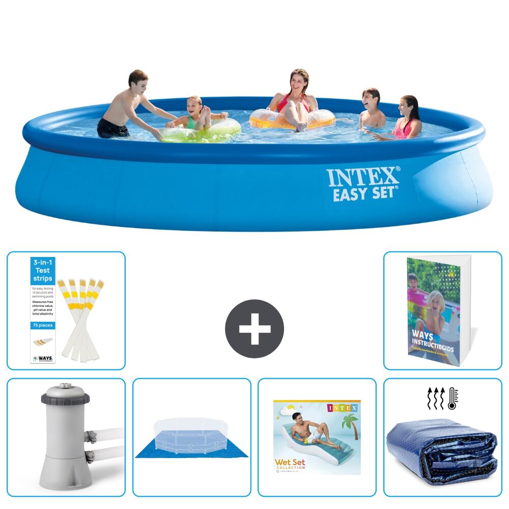 INTEX Basen Easy Set Okrągły - 457x84 cm - 7-częściowy S345