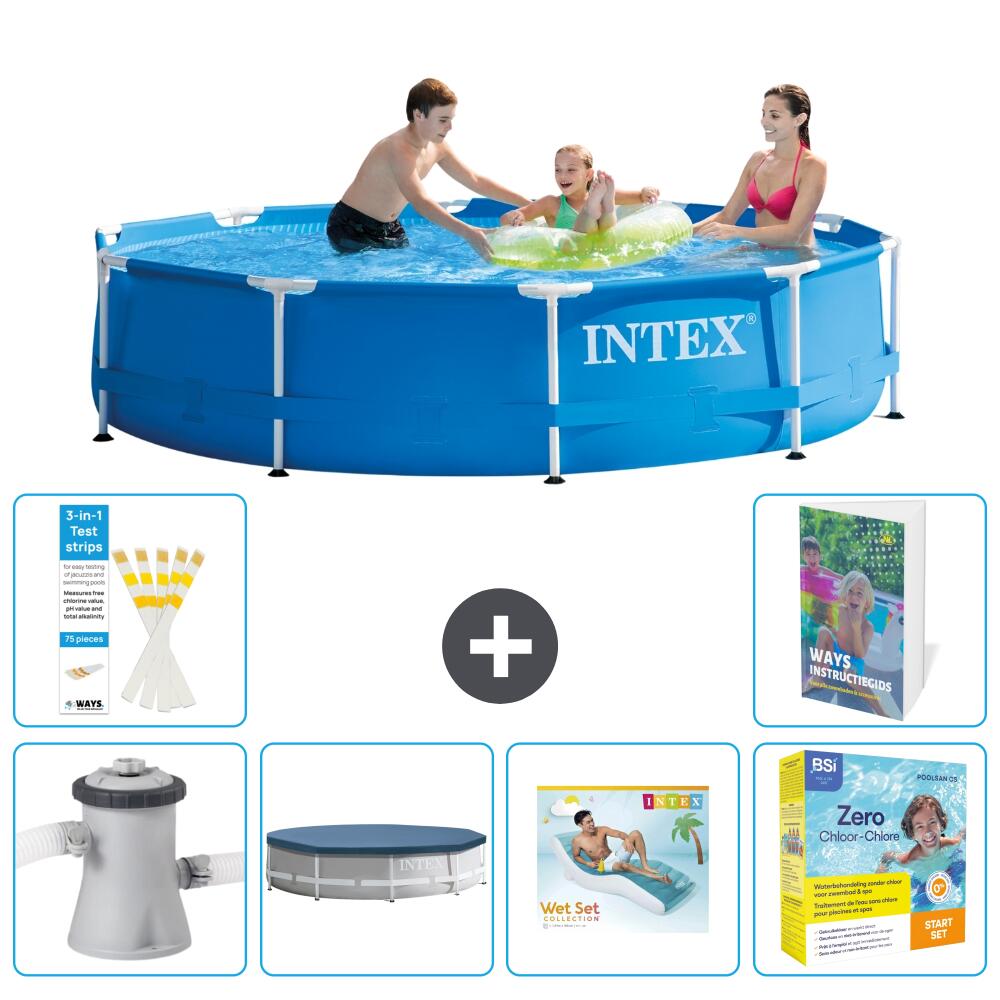 INTEX Basen ze stelażem Okrągły - 305x76 cm - 7-częściowy S309