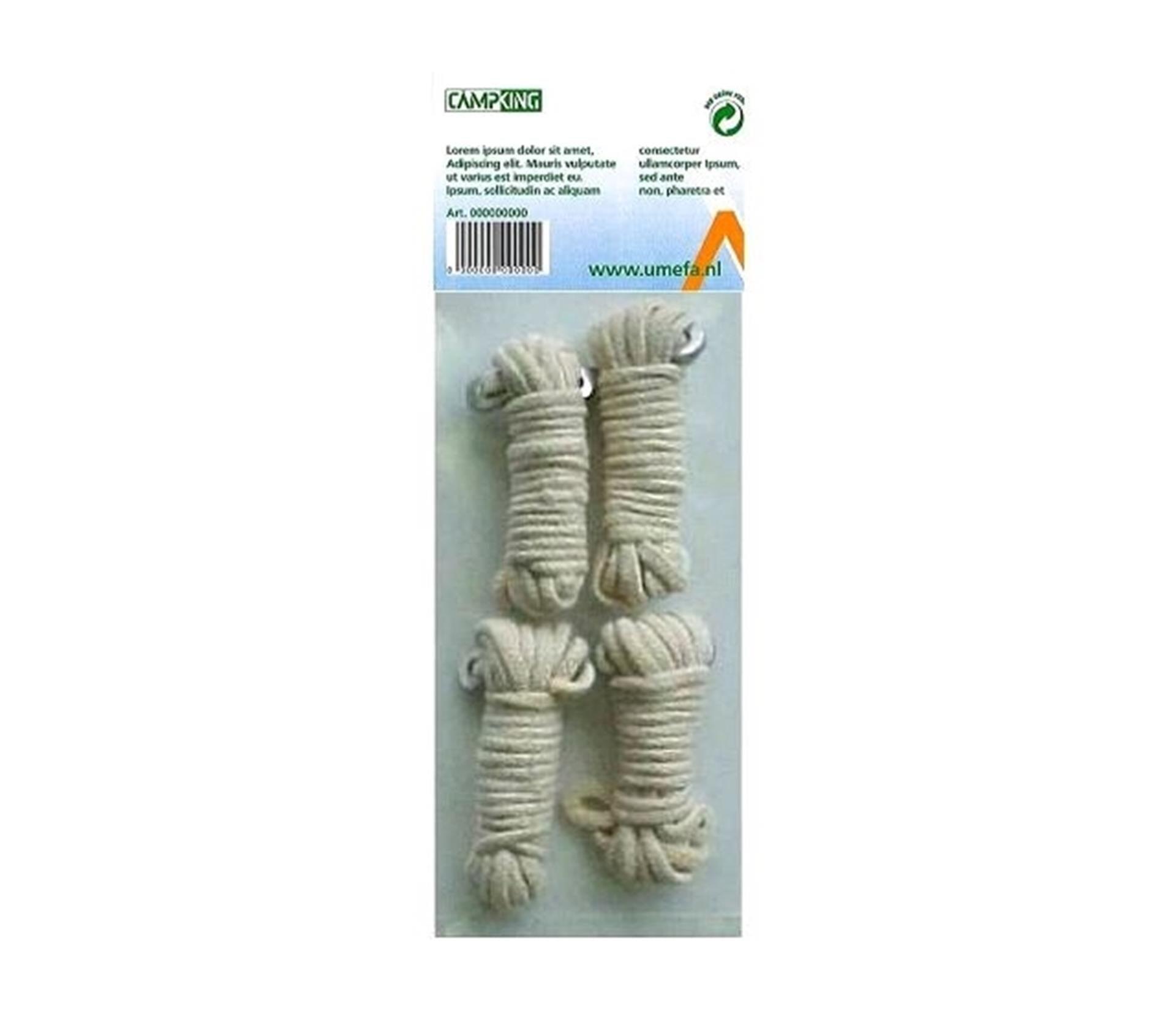 CampKing linka bawełniana 3 mm x 3 m, 4 sztuki