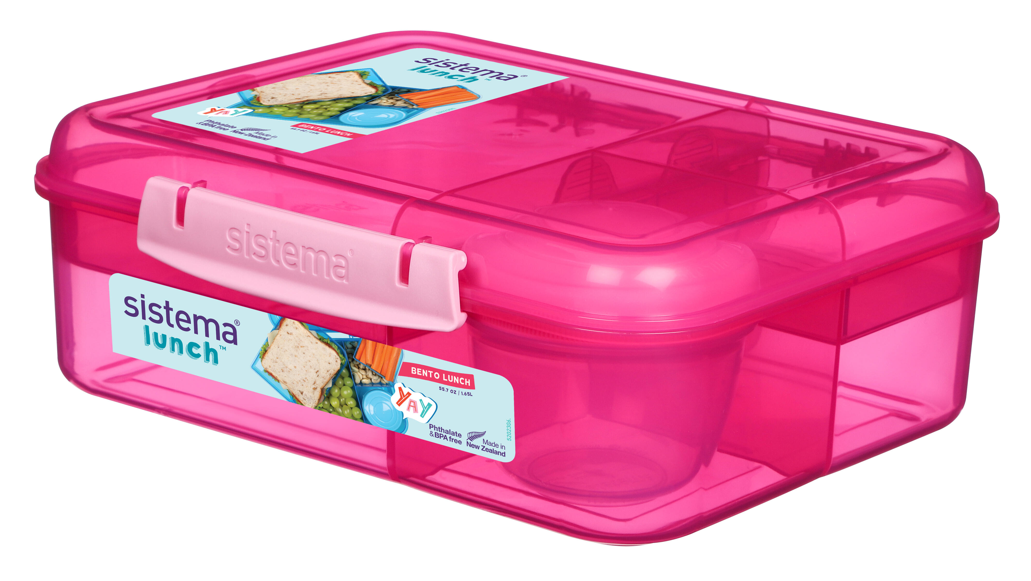 Lunch Bento z pojemnikiem na jogurt i dwiema tackami 1,65 l