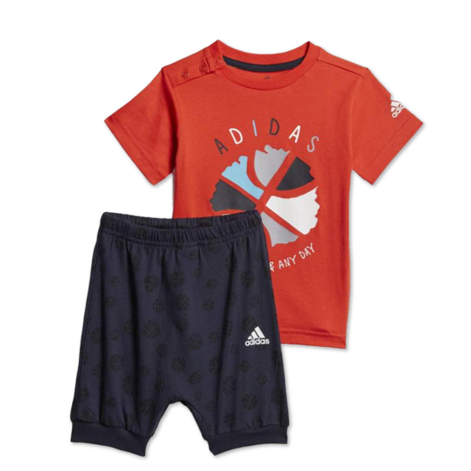 Koszulka + spodenki komplet dziecięcy Adidas Summer Set bawełniany