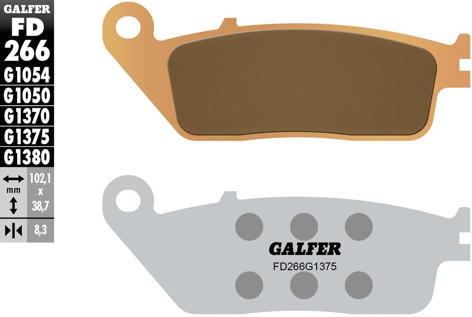 Klocki hamulcowe GALFER FD266 (G1375) sintermetal