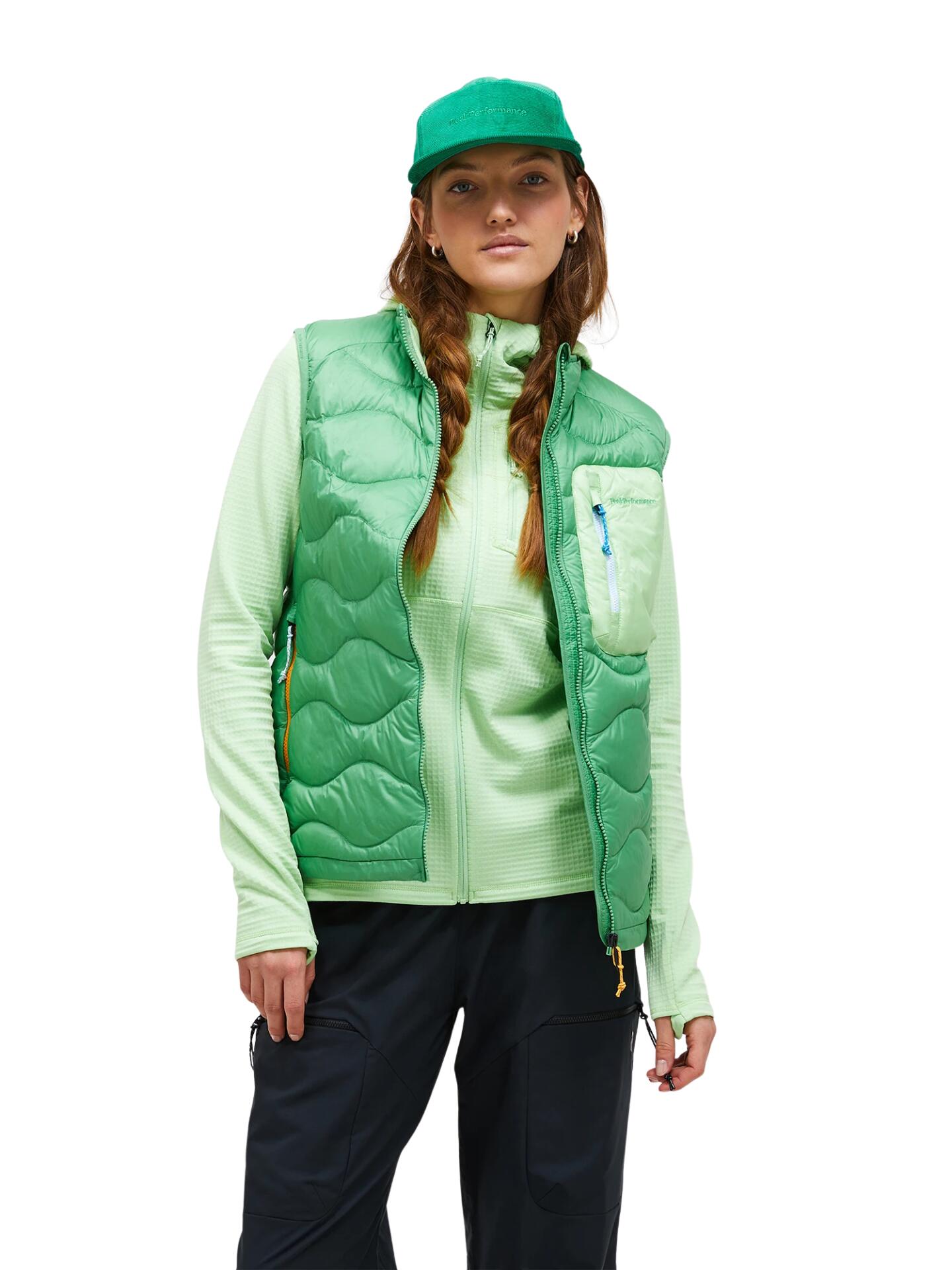 Kamizelka Peak Performance puchowa damska Helium Utility Down Vest zielona - L