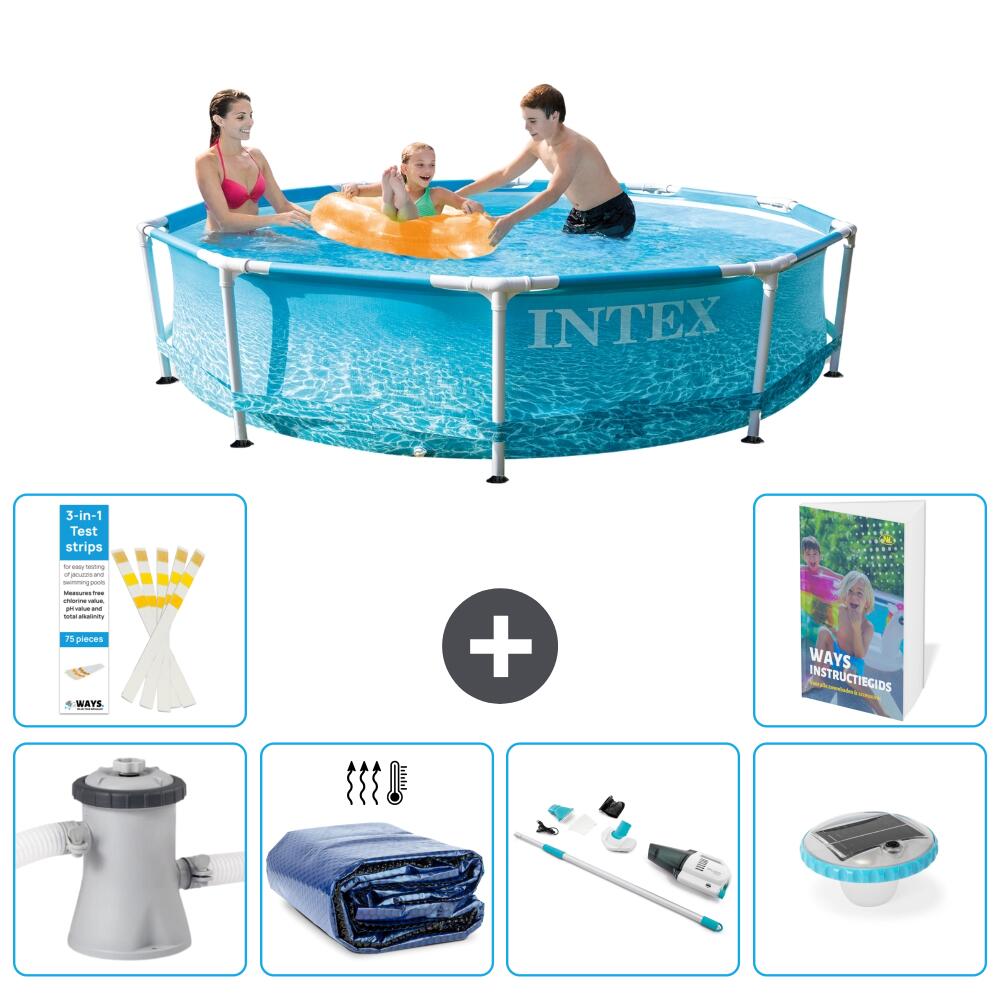 INTEX Basen ze stelażem Okrągły - 305x76 cm - 7-częściowy S204