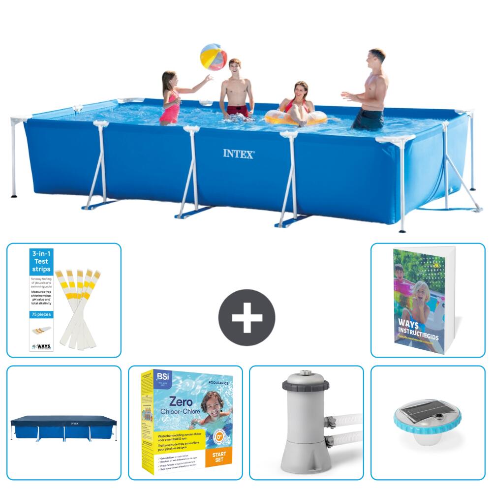 INTEX Basen ze stelażem Prostokątny - 450x220x84 cm - 7-częściowy S4