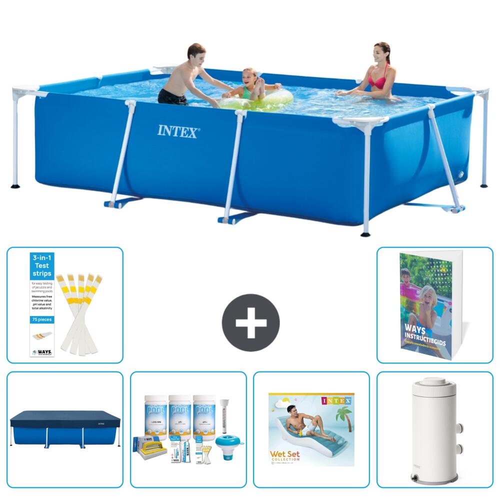 INTEX Basen ze stelażem Prostokątny - 300x200x75 cm - 7-częściowy S161