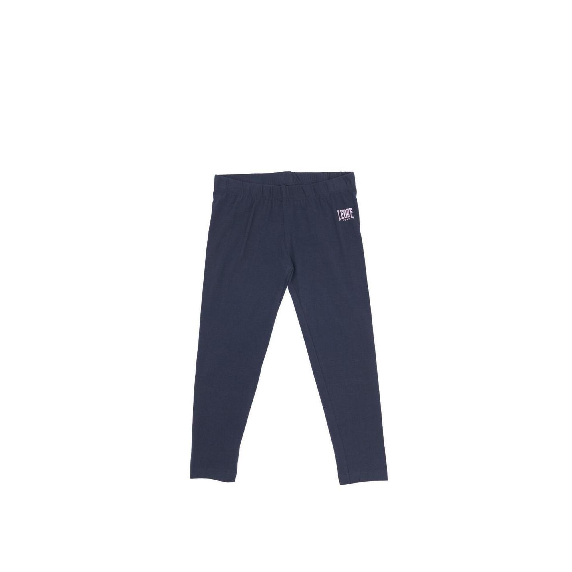 Legginsy dziewczęce basic z małym logo