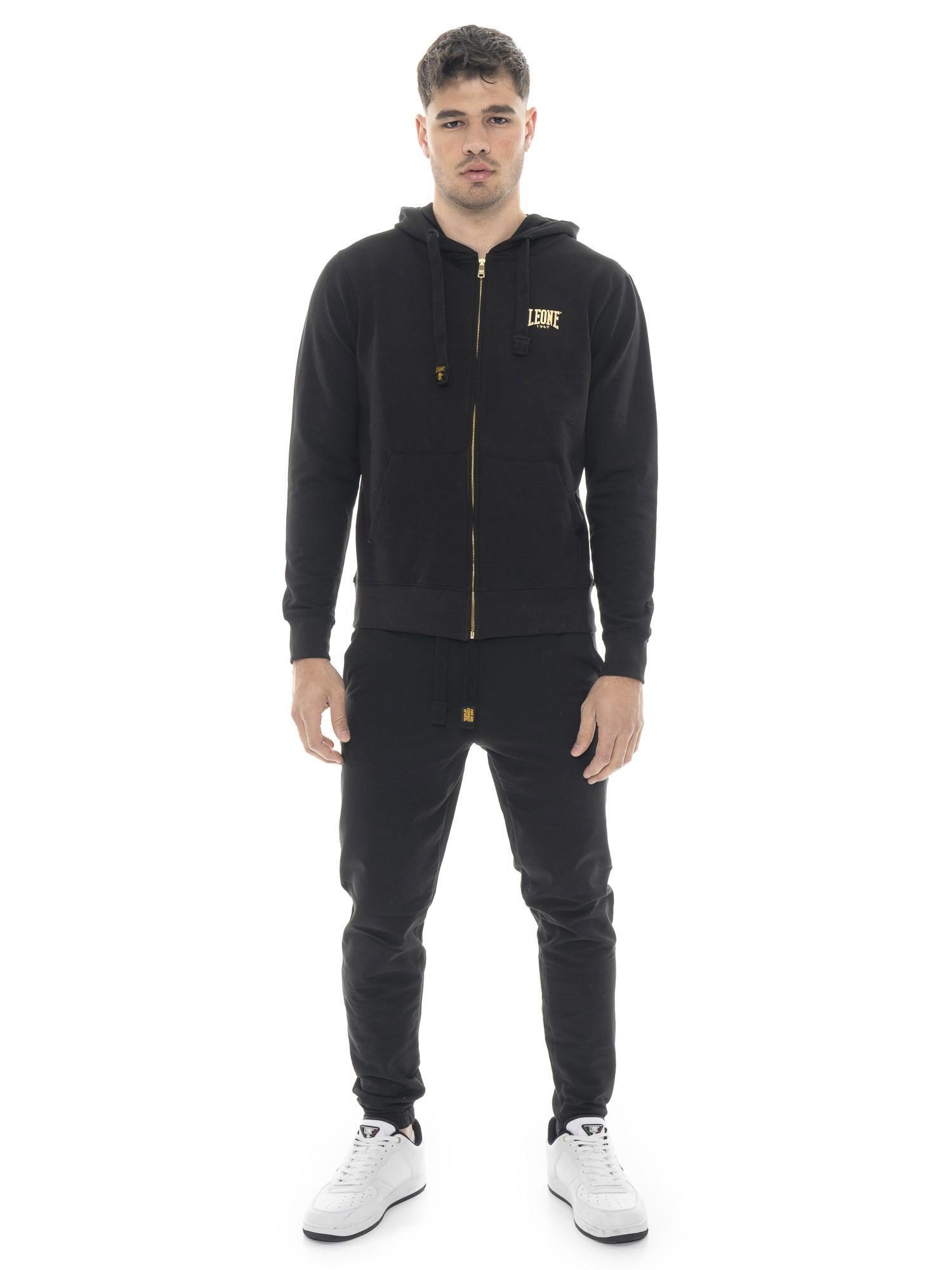 Dres męski Leone 1947 Apparel z kapturem i zamkiem na zimę prosty krój