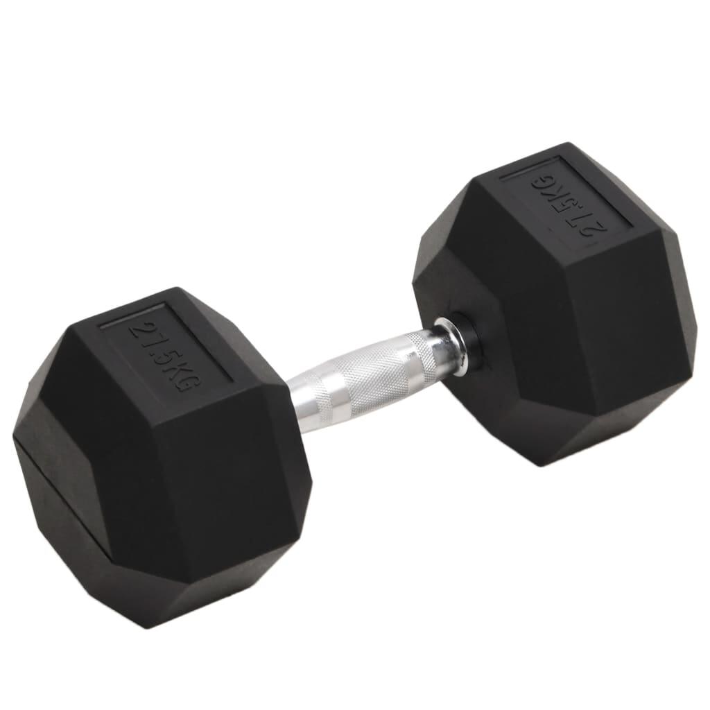 Hantla VidaXL 27,5 kg chromowany uchwyt obciążenia z żeliwa z powłoką gumową