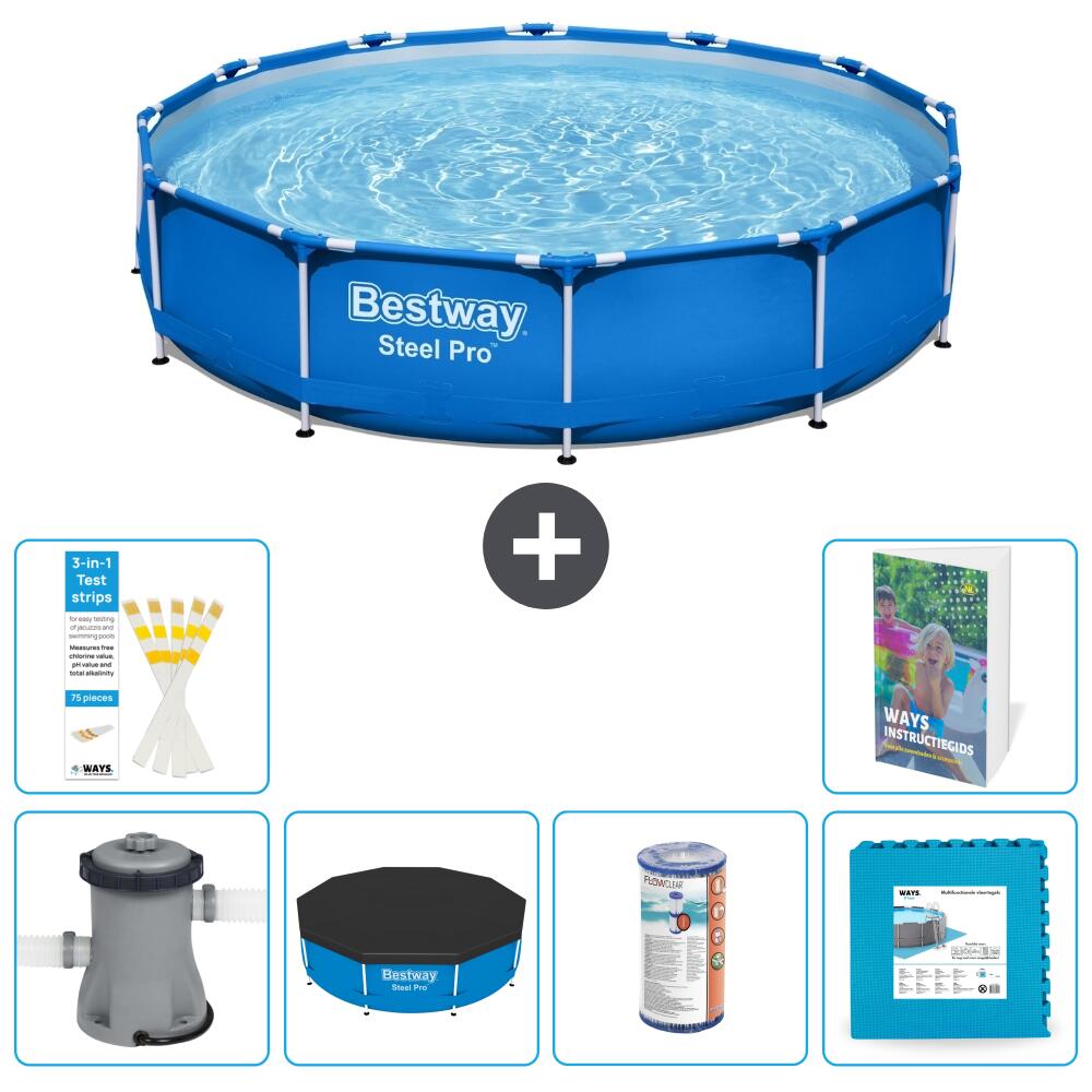 BESTWAY Basen Steel Pro Okrągły - 305x76 cm - 7-częściowy S254