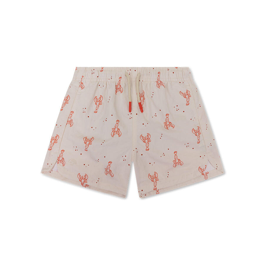 Swim Essentials Swim Shorts - Beige/red - Little Lobster