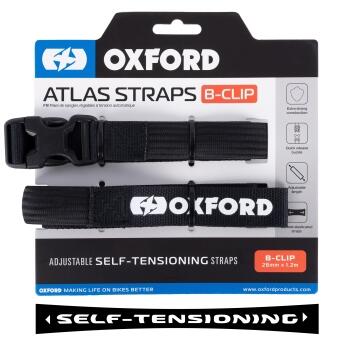 OXFORD Atlas B-clip pasy nośne 26 mm x 1,2 m para czarne