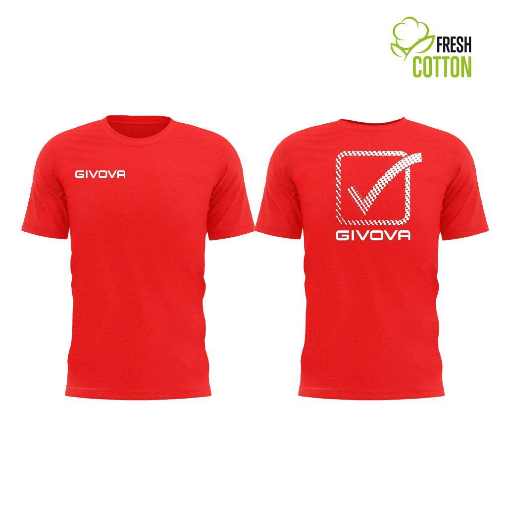 Bawełniana koszulka Givova Cubo Red Red