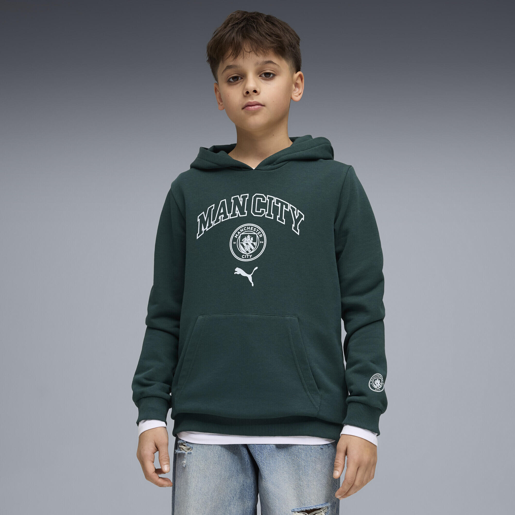 Młodzieżowa bluza z kapturem Manchester City FtblCulture PUMA