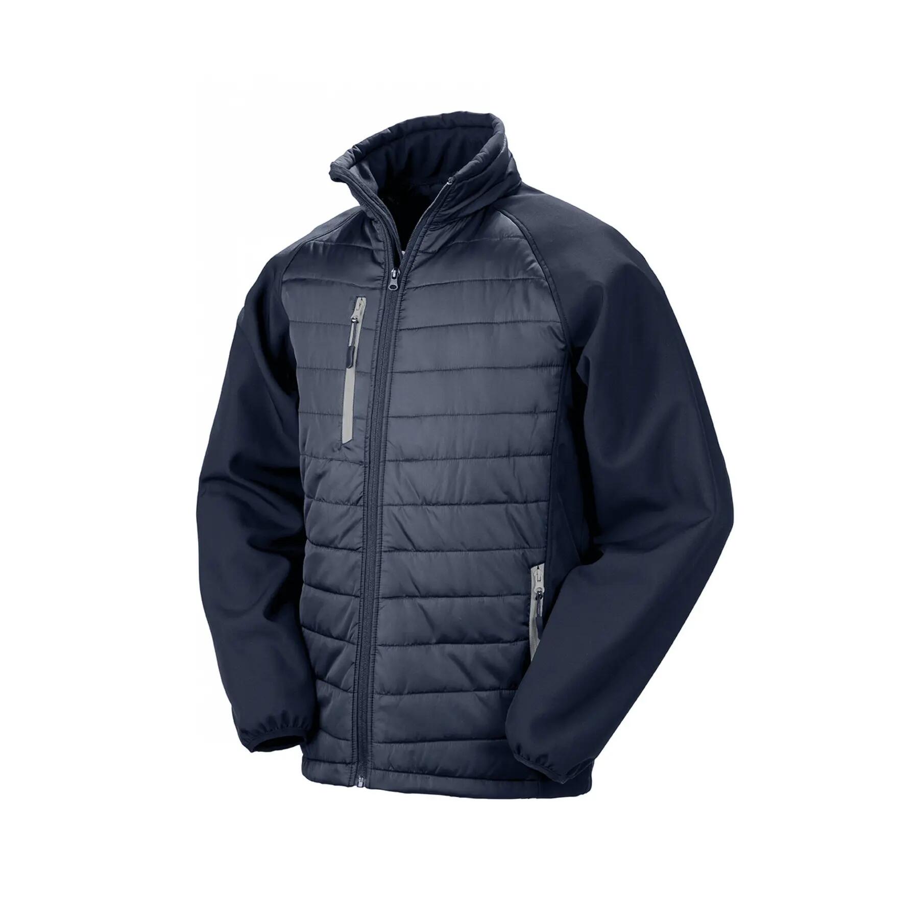 Kurtka puchowa z recyklingu Result Softshell Black Compass Softshell