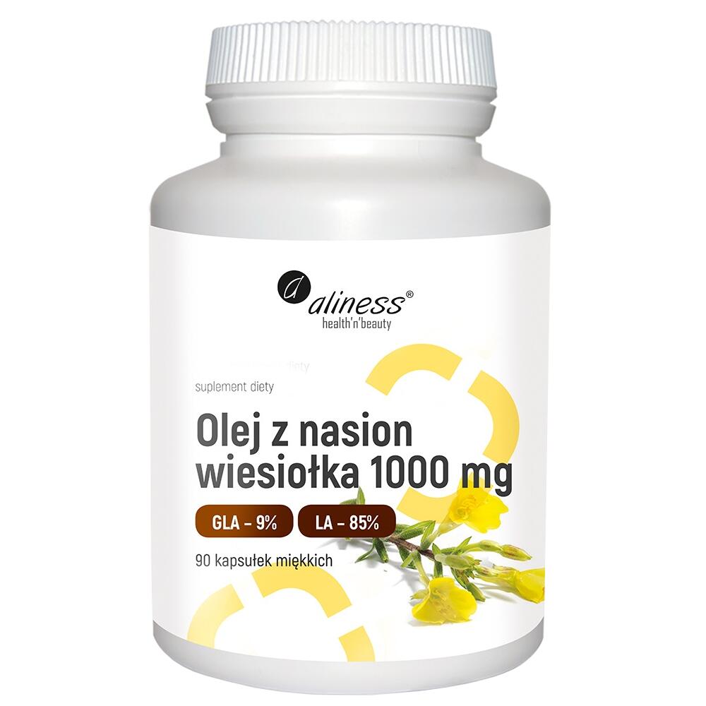 Olej z Nasion Wiesiołka 9% 1000mg ALINESS 90 kaps