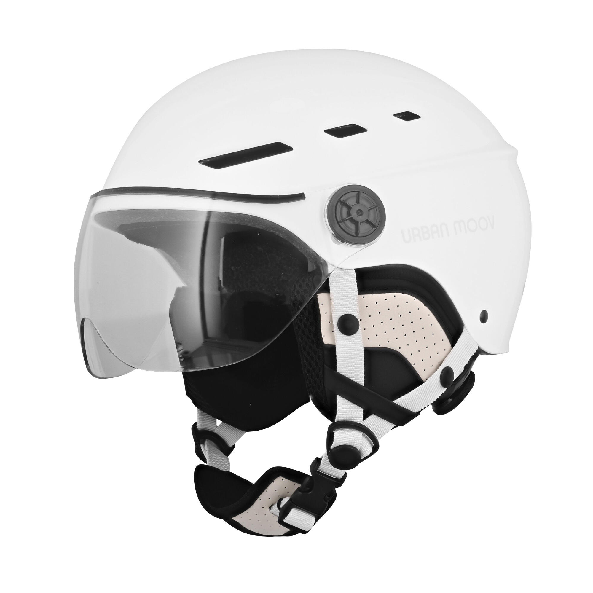 Kask Visor T'nB z daszkiem Rozmiar M (obwód głowy 54-58 cm) - biały