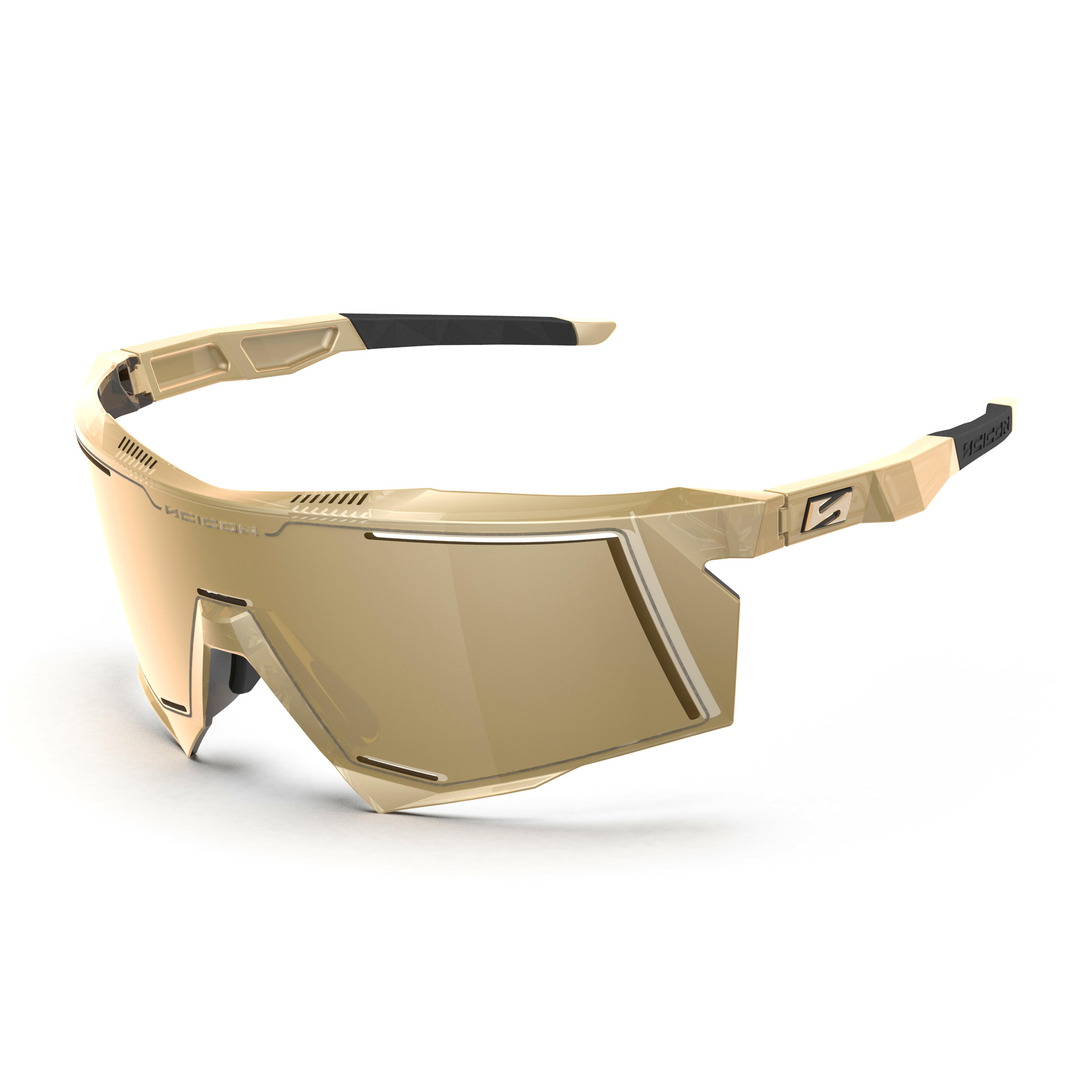 Sportowe okulary przeciwsłoneczne Aerostorm Złote z powłoką lustrzaną