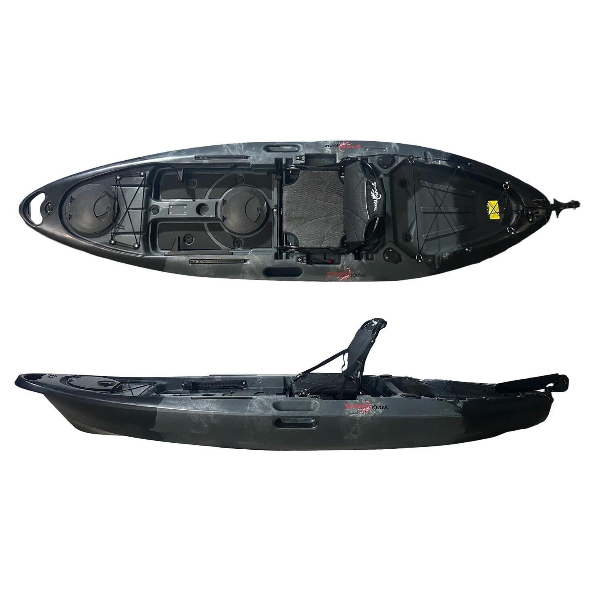 Kajak jednoosobowy wędkarski ze sterem Scorpio kayak Lagoon 10.5 + ster