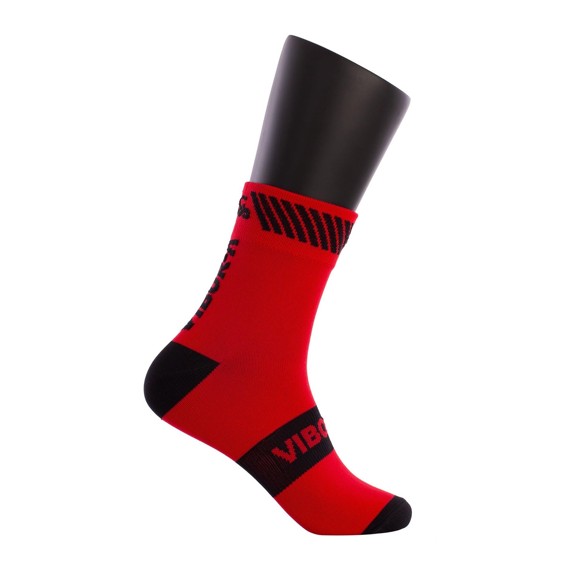 Skarpety Vibor-a Kait Mid-crew Rojo/Negro 35-38