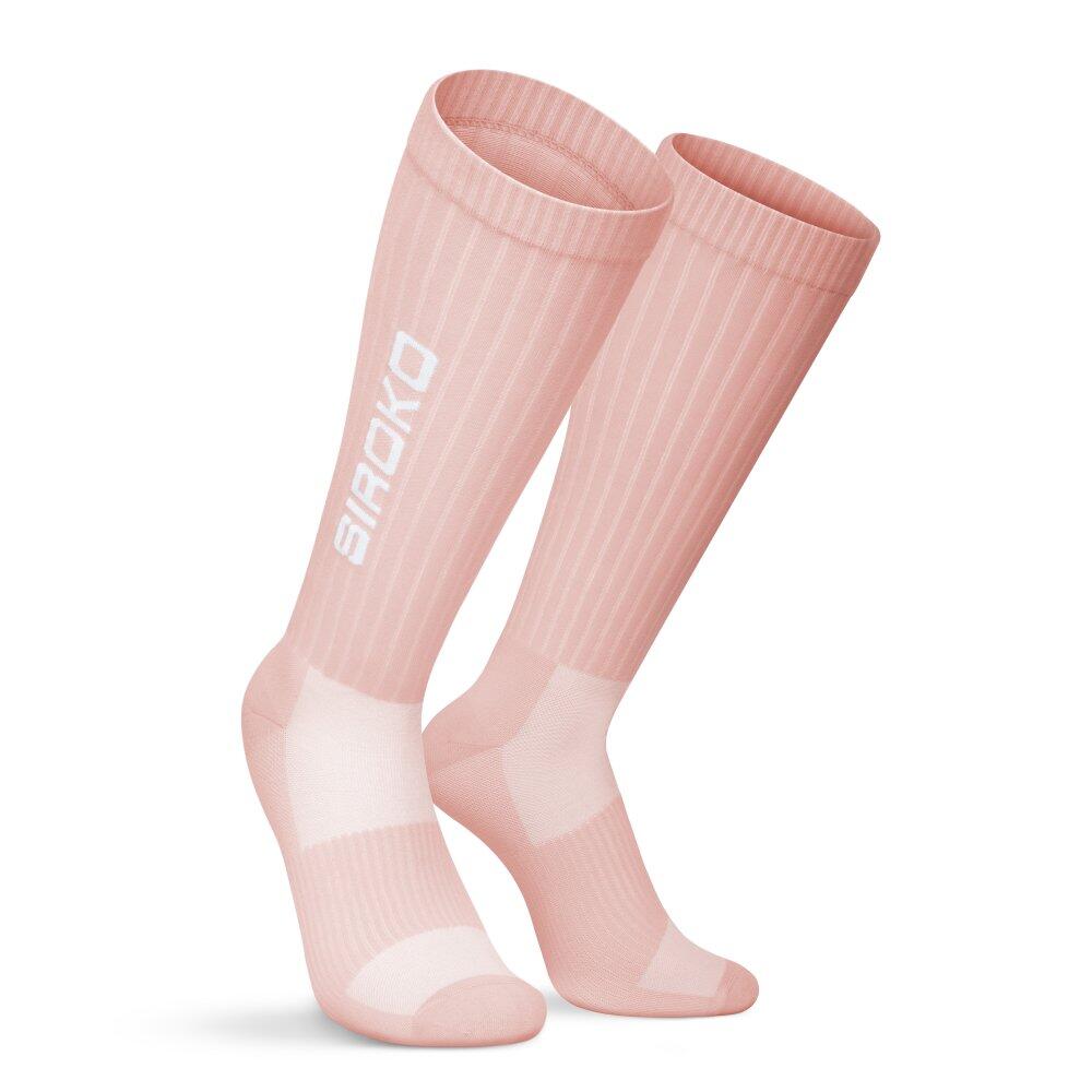 Wysokie sportowe skarpety tenisowe Siroko TriPoints Pink