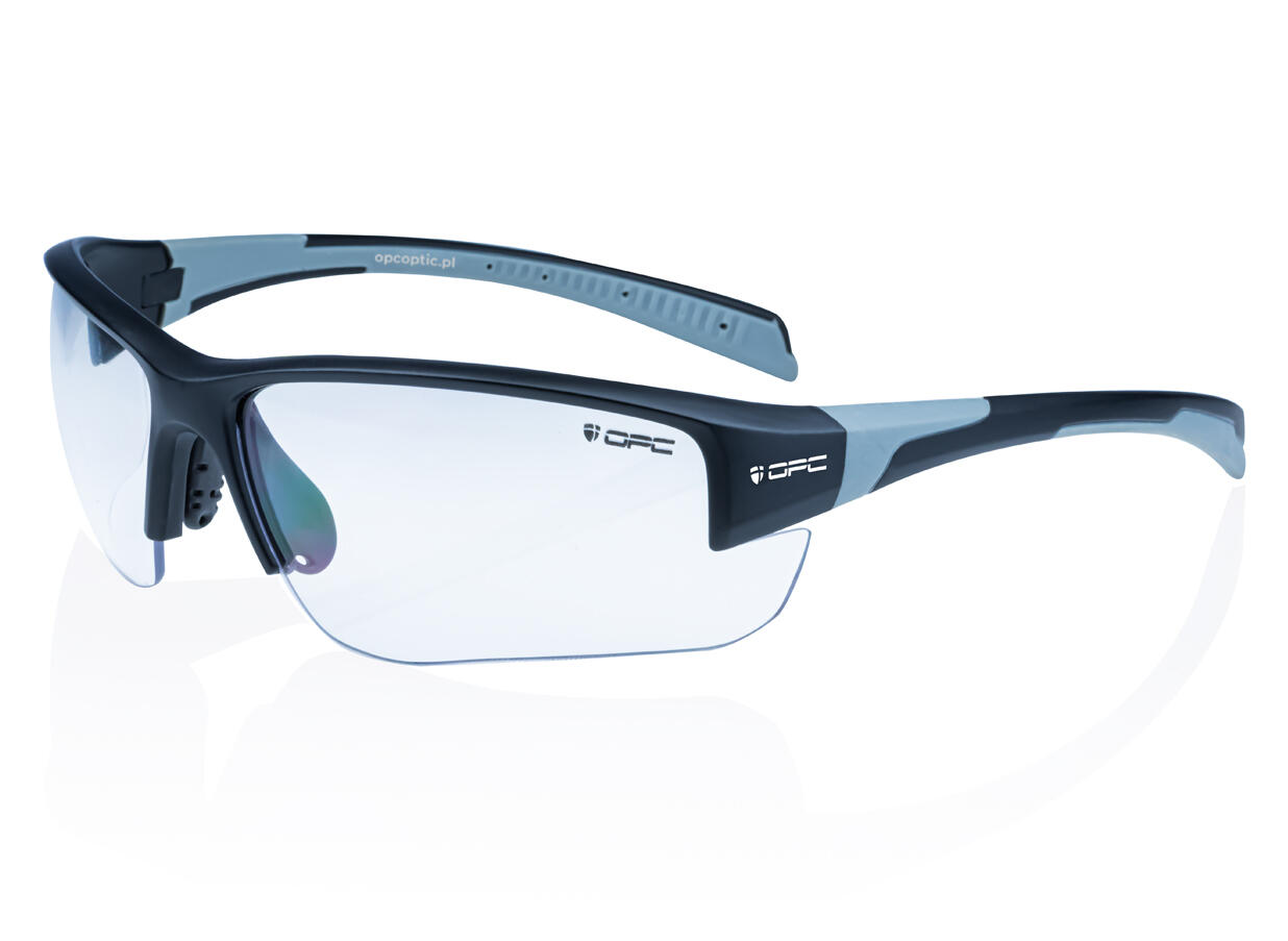 Okulary ochronne unisex OPC San Salvo Matt / Czarno-szarne Clear + Etui