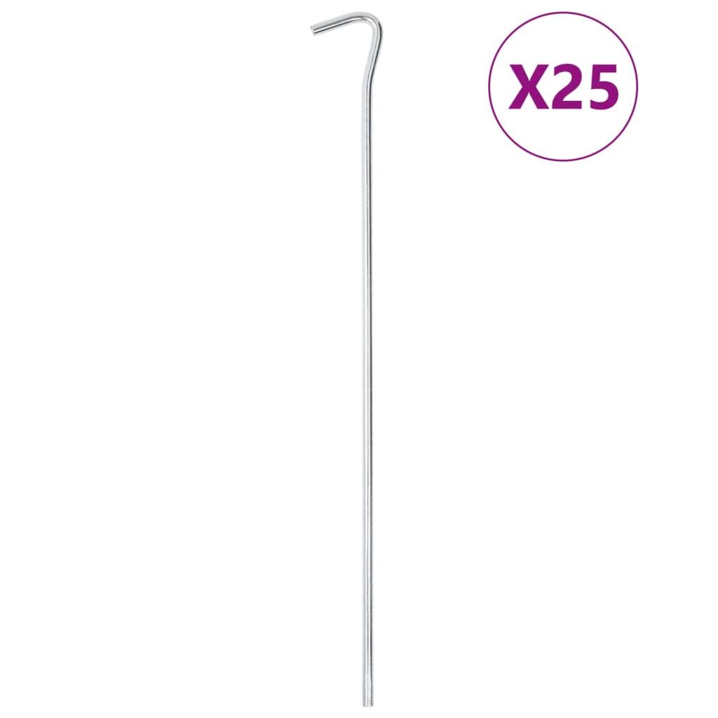 VidaXL Kołki namiotowe 25 szt. Ø7 mm x 30 cm ocynkowana stal