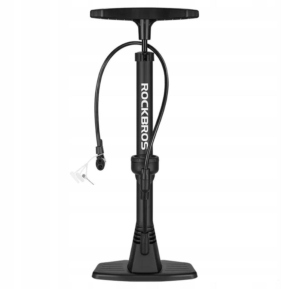 Pompka stacjonarna rowerowa Rockbros z manometrem czarna – 160 psi SV/AV/DV