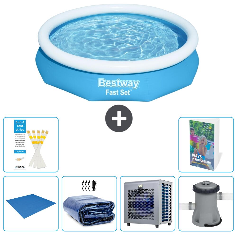 BESTWAY Basen Fast Set Okrągły - 305x66 cm - 7-częściowy S124