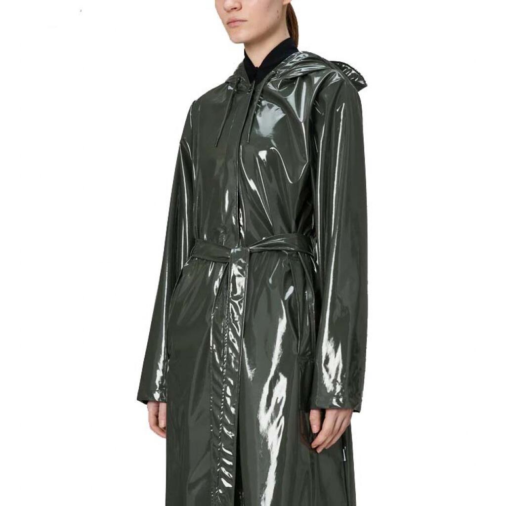Kurtka RAINS A LINE LONGER W JACKET W3 Zielony